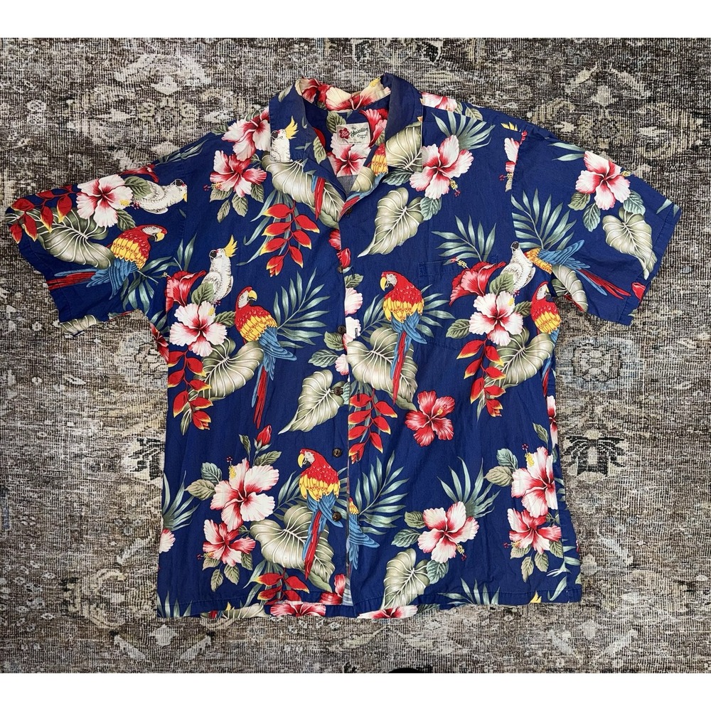 Vintage The Hawaiian Original‎ Men's Button Up Shirt 2XL XXL Hilo Hattie